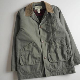 L.L.Bean - エルエルビーン カバーオール 襟コーデュロイ カーキ L.L.Bean - エルエルビーン カバーオール 襟コーデュロイ カーキ