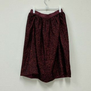 アズノゥアズ(AS KNOW AS)の【AS KNOW AS】アズノウアズ　ギャザースカート　レッド系　総柄　ボトムス　カジュアル　レディース(その他)
