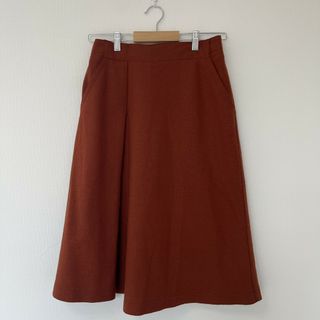 【BALLSEY】ボールジィ　ブラウン　36　スカート　ボトムス　Aライン　無地　シンプル　美品(その他)