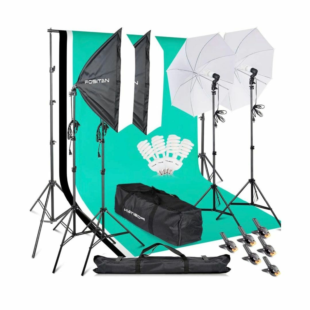 新製品 - プロ仕様の写真撮影用ソフトボックス照明キット