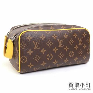 LOUIS VUITTON - 【美品】ルイヴィトン【LOUIS VUITTON】M46764 ドップキット モノグラム セカンドバッグ ポーチ メンズ イエローレザー LV DOPP KIT MONOGRAM【SAランク】【中古】