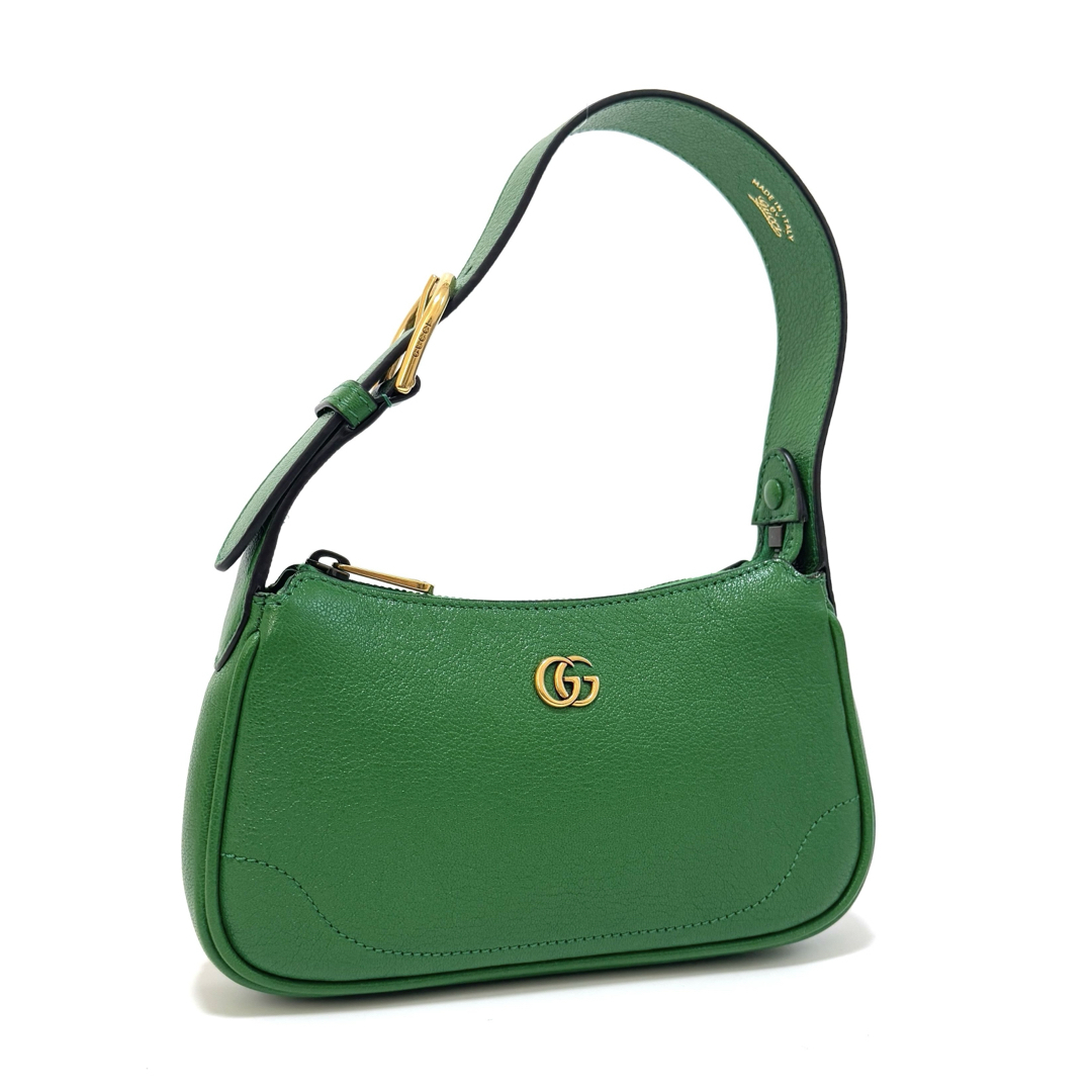 GUCCI - グッチ アフロディーテ ハンドバッグ ワンショルダーバッグ グリーン レザー
