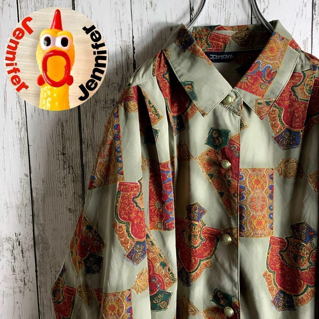 VINTAGE - 【昭和レトロ】古着 90's レディース ポリシャツ L
