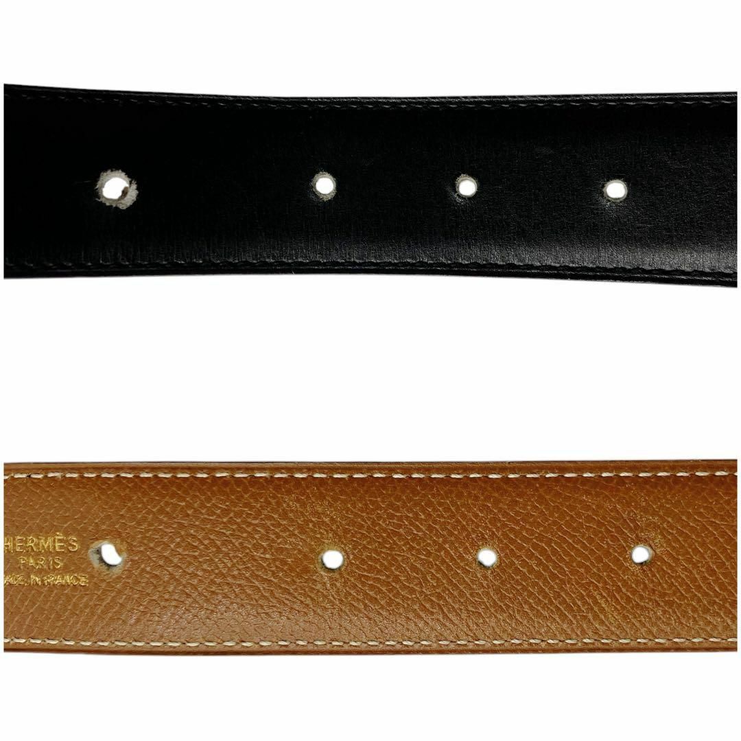 ⭐️美品⭐️ エルメス リフトH レザー ベルト 65 ブラウン ブラック ⭐️美品⭐️ エルメス リフトH レザー ベルト 65 ブラウン ブラック