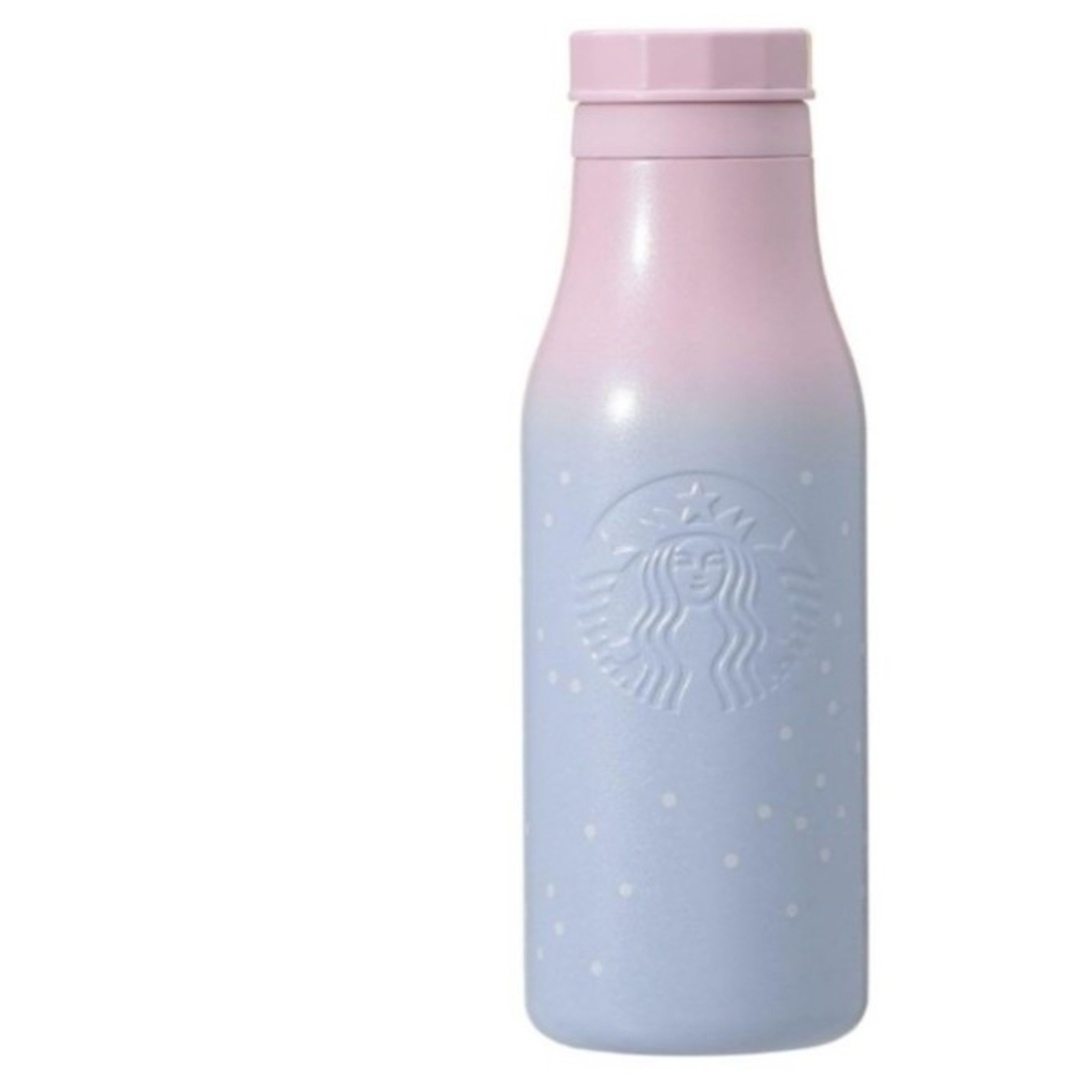 Starbucks Coffee(スターバックスコーヒー)のスタバ ステンレスロゴボトル ブルーピンク スターバックス インテリア/住まい/日用品のキッチン/食器(タンブラー)の商品写真