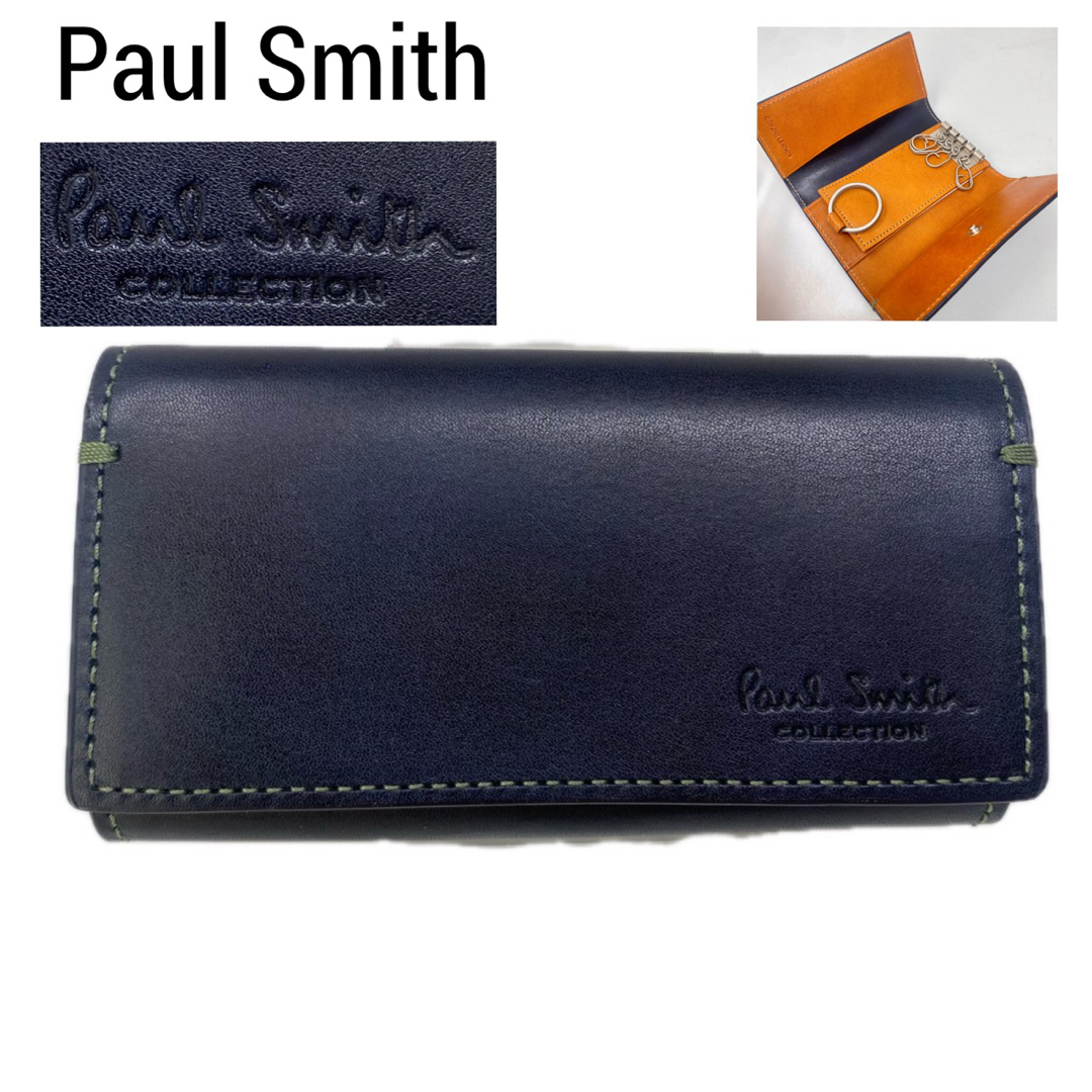 Paul Smith ポールスミス キーケース ステッチ ネイビー Paul Smith ポールスミス キーケース ステッチ ネイビー