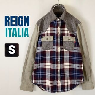 レイン(REIGN)のREIGN ITALIA★クレイジーフランネル/ウエスタンシャツ★メンズS(シャツ)