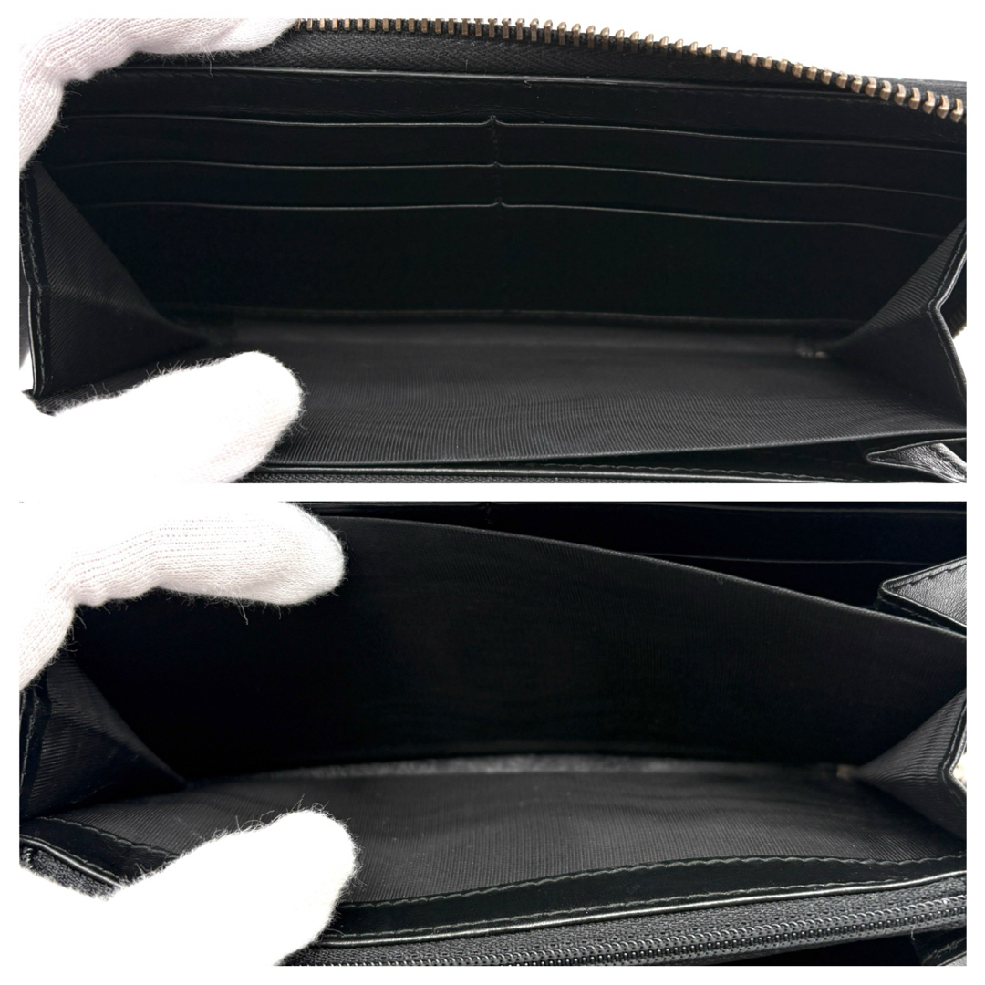 極美品】 グッチ ゴースト 長財布 ラウンドファスナー 448087 極美品】 グッチ ゴースト 長財布 ラウンドファスナー 448087