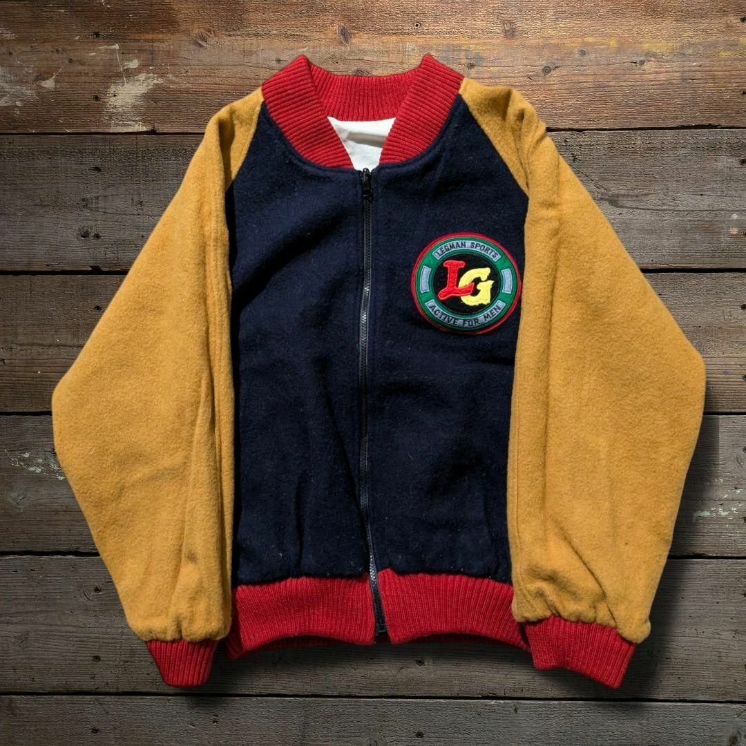 80s ビンテージ レトロ リバーシブルジャケット 短丈 金バッジ 80s ビンテージ レトロ リバーシブルジャケット 短丈 金バッジ