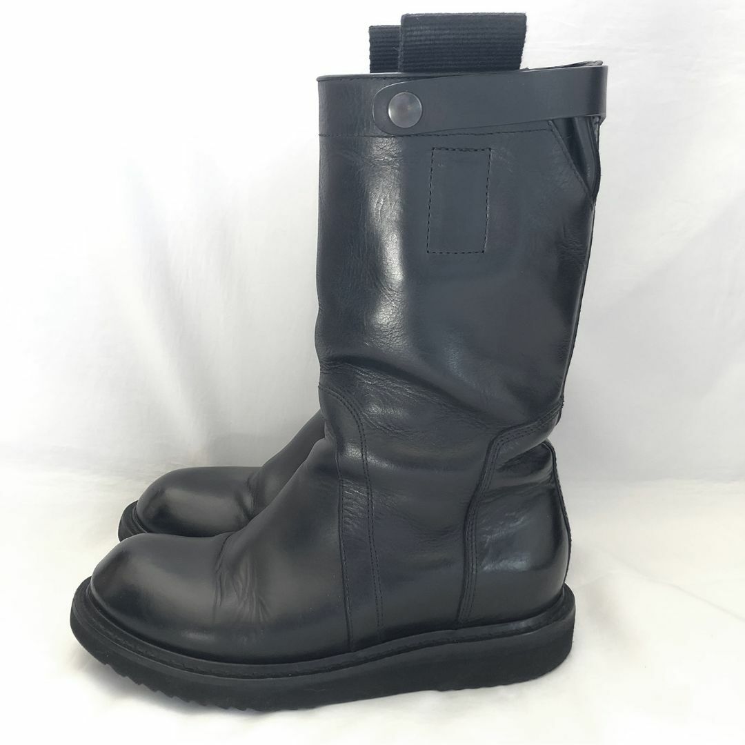 RICK OWENS フラットバイカーブーツ ブラック 38 リックオウエンス RICK OWENS フラットバイカーブーツ ブラック 38 リックオウエンス