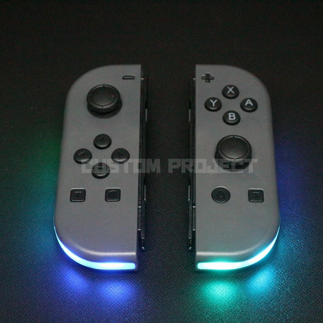 スイッチ　ジョイコン　グレー　互換　LED　ゲーミング エンタメ/ホビーのゲームソフト/ゲーム機本体(その他)の商品写真