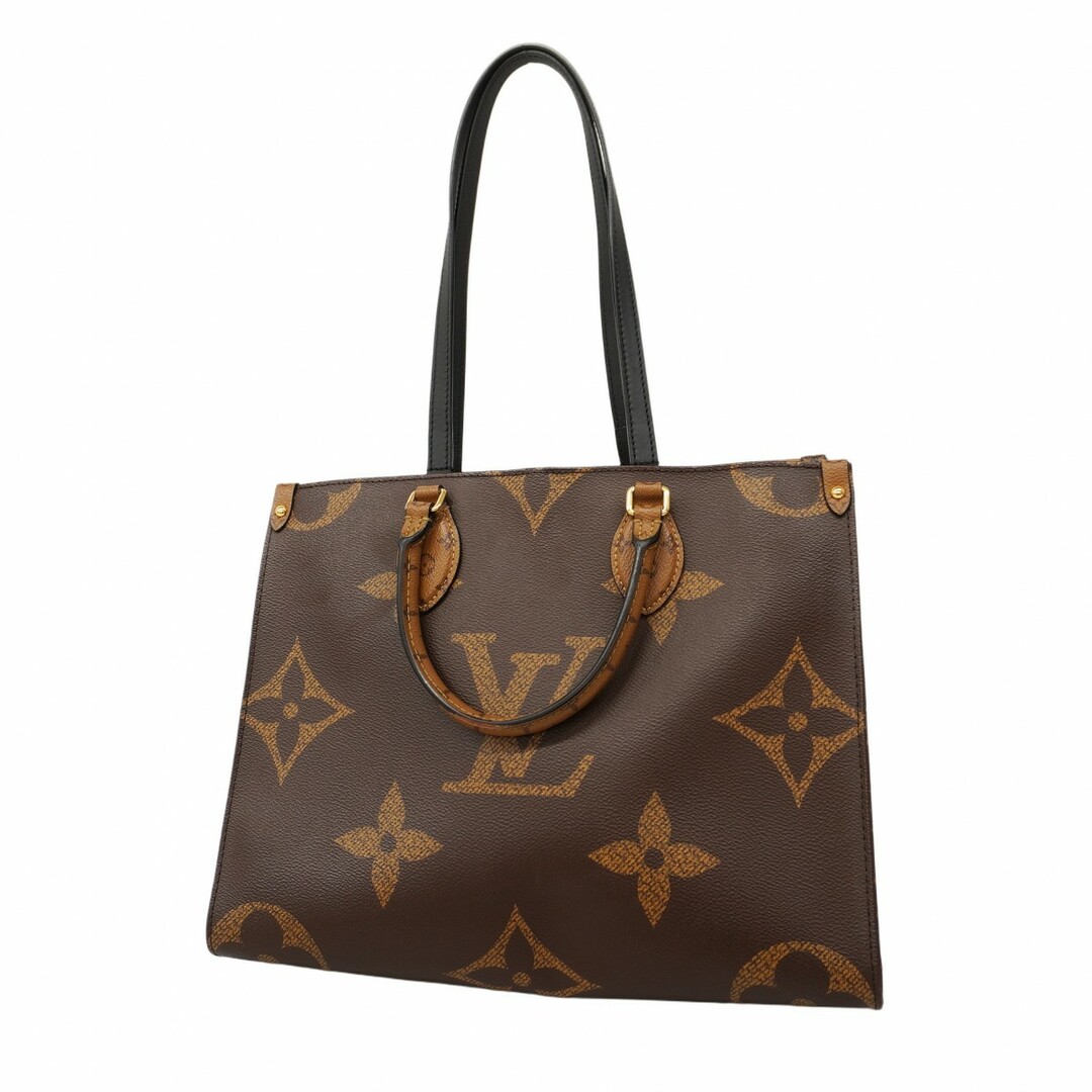 LOUIS VUITTON - 【5ae5724】ルイヴィトン トートバッグ モノグラム・リバース/モノグラム・ジャイアント オンザゴーMM M45321 ブラウン【中古】レディース
