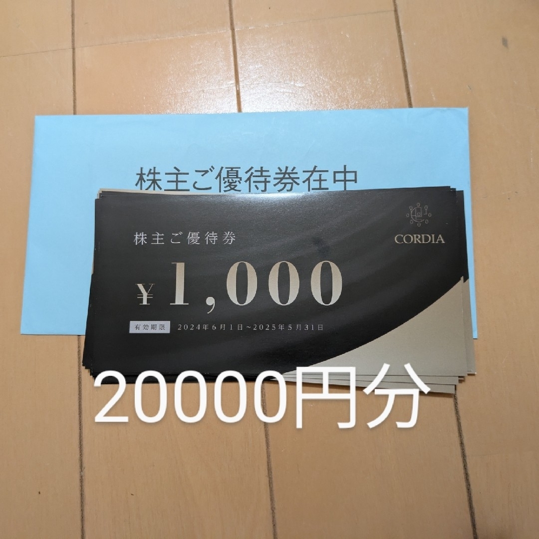ワキタの株主優待20000円分(1000円券×20枚) チケットの優待券/割引券(宿泊券)の商品写真