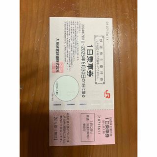 JR九州　株主優待1日乗車券(鉄道乗車券)