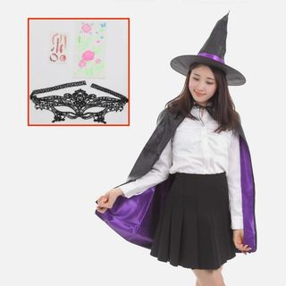 [MOCAL] 魔女 コスプレ ハロウィン 【お手軽５点セット・初心者向け】(衣装一式)