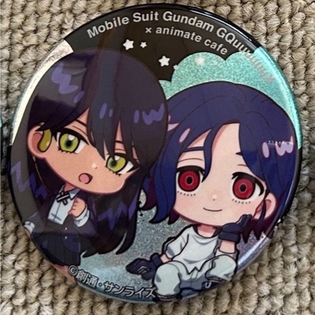 アニメイトカフェ ジークアクス 缶バッジ ニャアン シュウジ ガンダム エンタメ/ホビーのアニメグッズ(バッジ/ピンバッジ)の商品写真