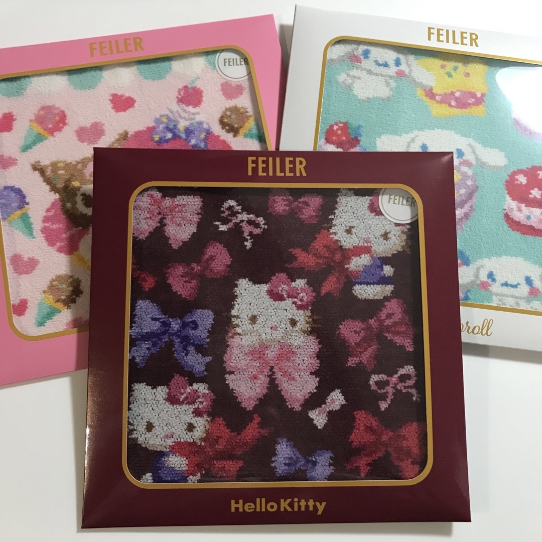 フェイラー×サンリオコラボ ハンカチ3枚セット ハローキティ フェイラー×サンリオコラボ ハンカチ3枚セット ハローキティ