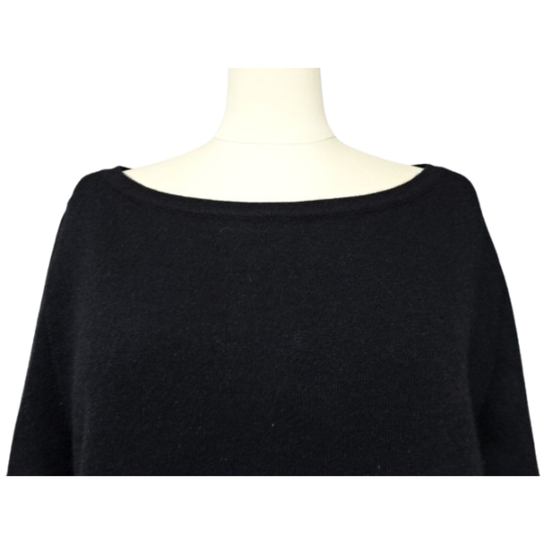 美品】FOXEY フォクシー ボートネック ふんわり袖ニット40 黒 美品】FOXEY フォクシー ボートネック ふんわり袖ニット40 黒