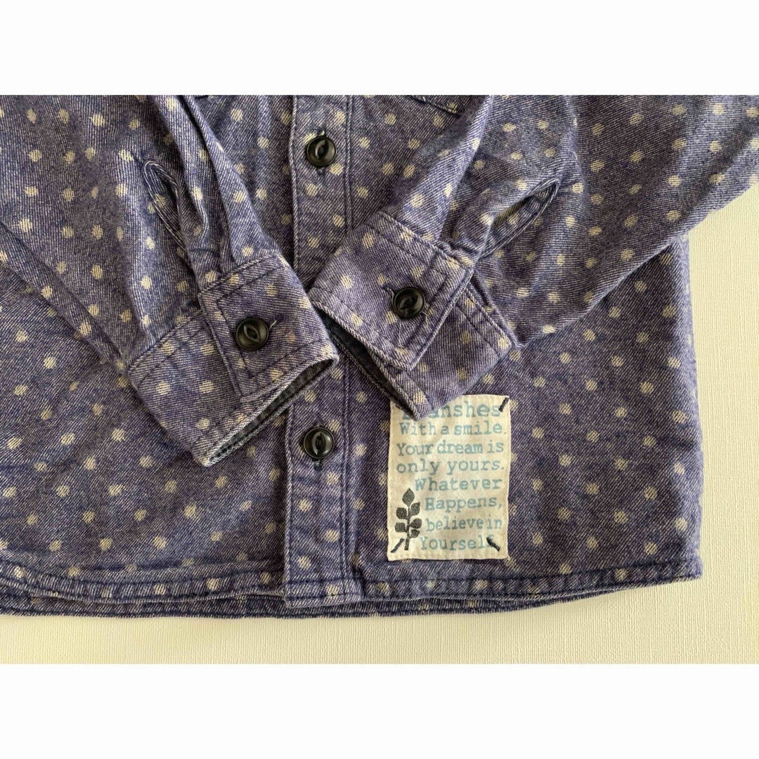 Branshes(ブランシェス)のBranshes ブランシェス ブラウス 110 長袖　ドット　ブルー キッズ/ベビー/マタニティのキッズ服男の子用(90cm~)(ブラウス)の商品写真