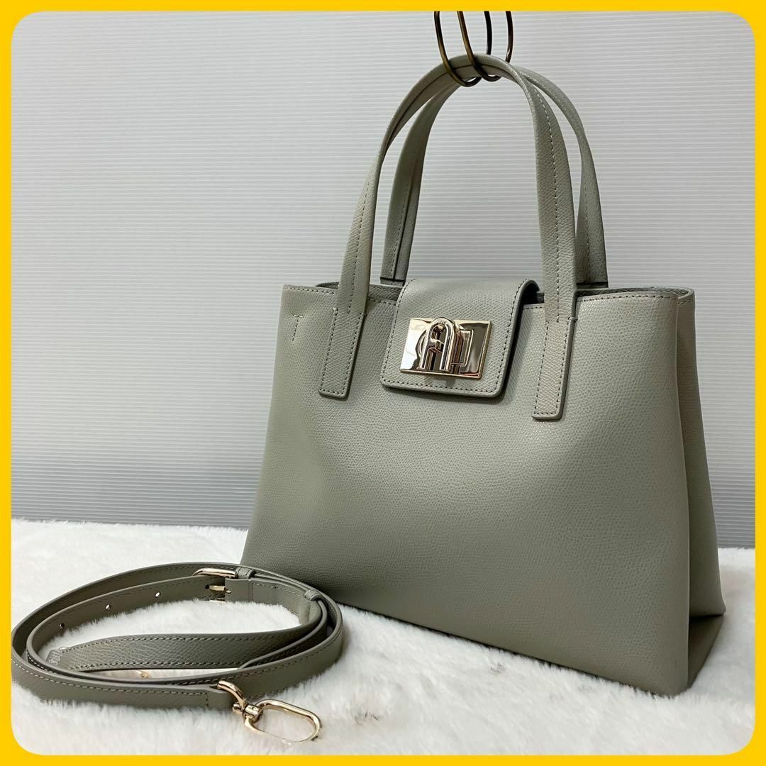 未使用級 FURLA 1927 2way ショルダー ハンド バッグ アーチロゴ 未使用級 FURLA 1927 2way ショルダー ハンド バッグ アーチロゴ