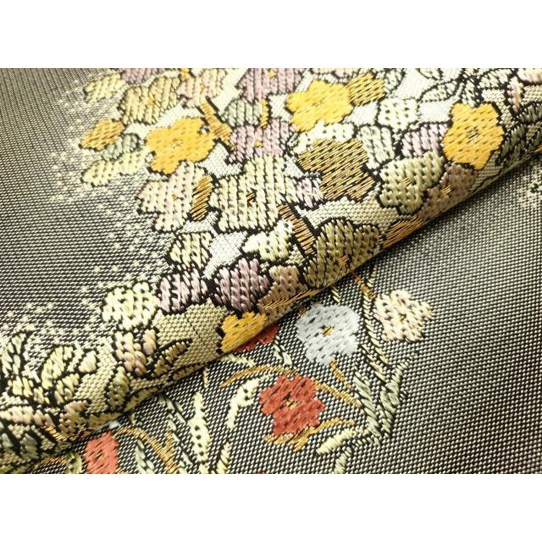 袋帯 美品 逸品 明綴れ 蜀江文 草花 金糸 金色 六通 良 正絹 袋帯 美品 逸品 明綴れ 蜀江文 草花 金糸 金色 六通 良 正絹