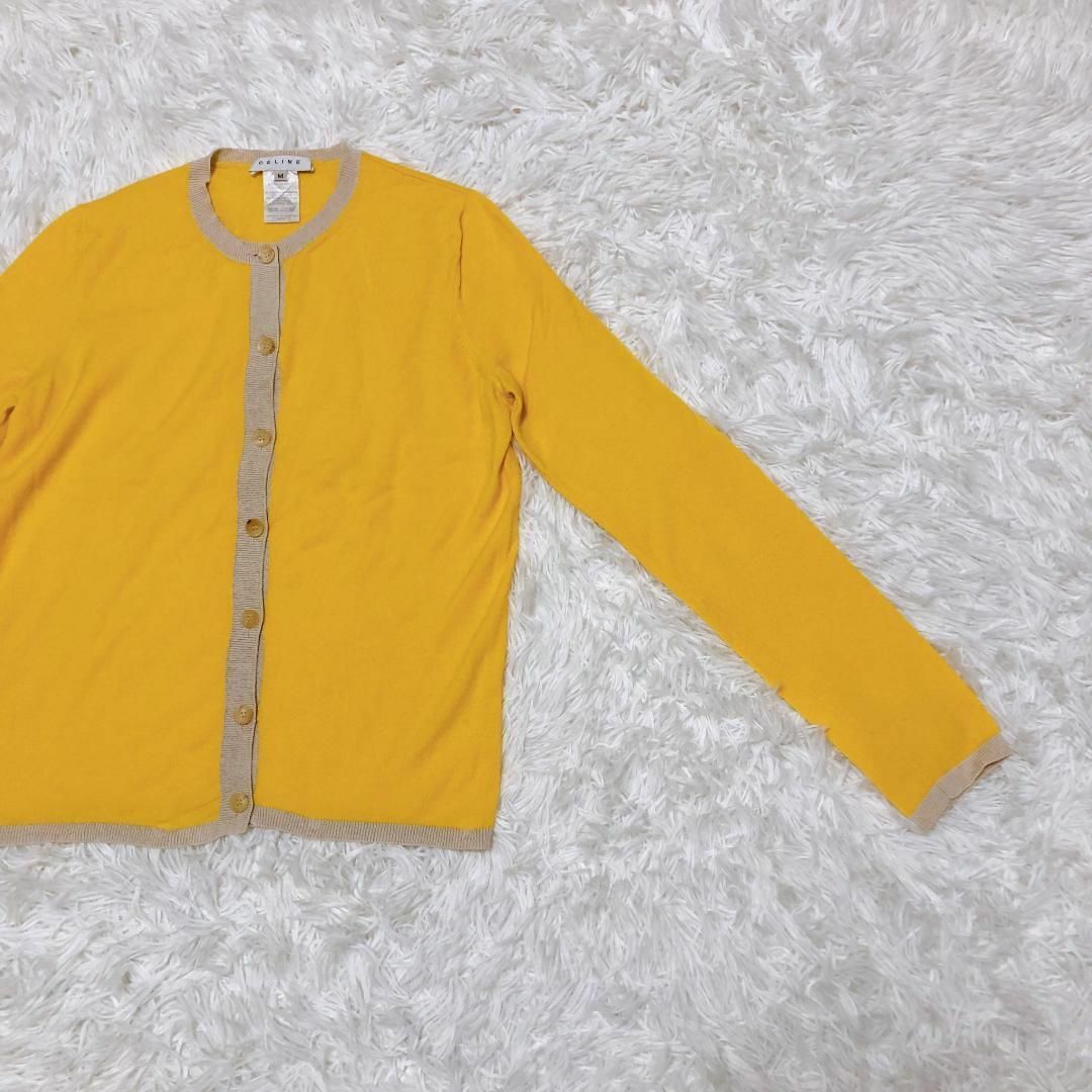 セリーヌ カシミヤ混 ニットアンサンブル カーディガン イエロー セリーヌ カシミヤ混 ニットアンサンブル カーディガン イエロー