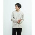 【ベージュ】【2】マーセライズドスムースクルーネックロングスリーブTシャツ