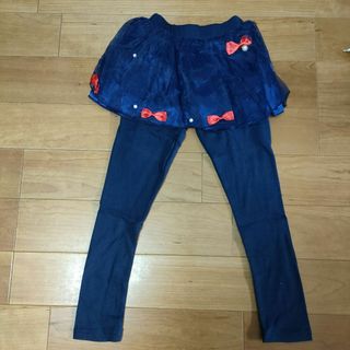 女の子スカッツ　スカート付きレギンス チュチュ スカート110cm ネイビー
