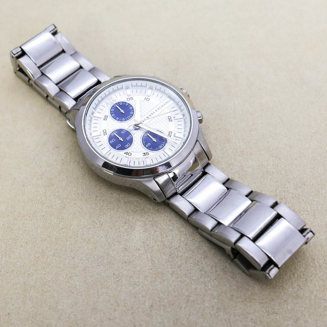 稼働 ARMANI EXCHANGE 腕時計 クロノグラフ ブルー メンズ877 稼働 ARMANI EXCHANGE 腕時計 クロノグラフ ブルー メンズ877