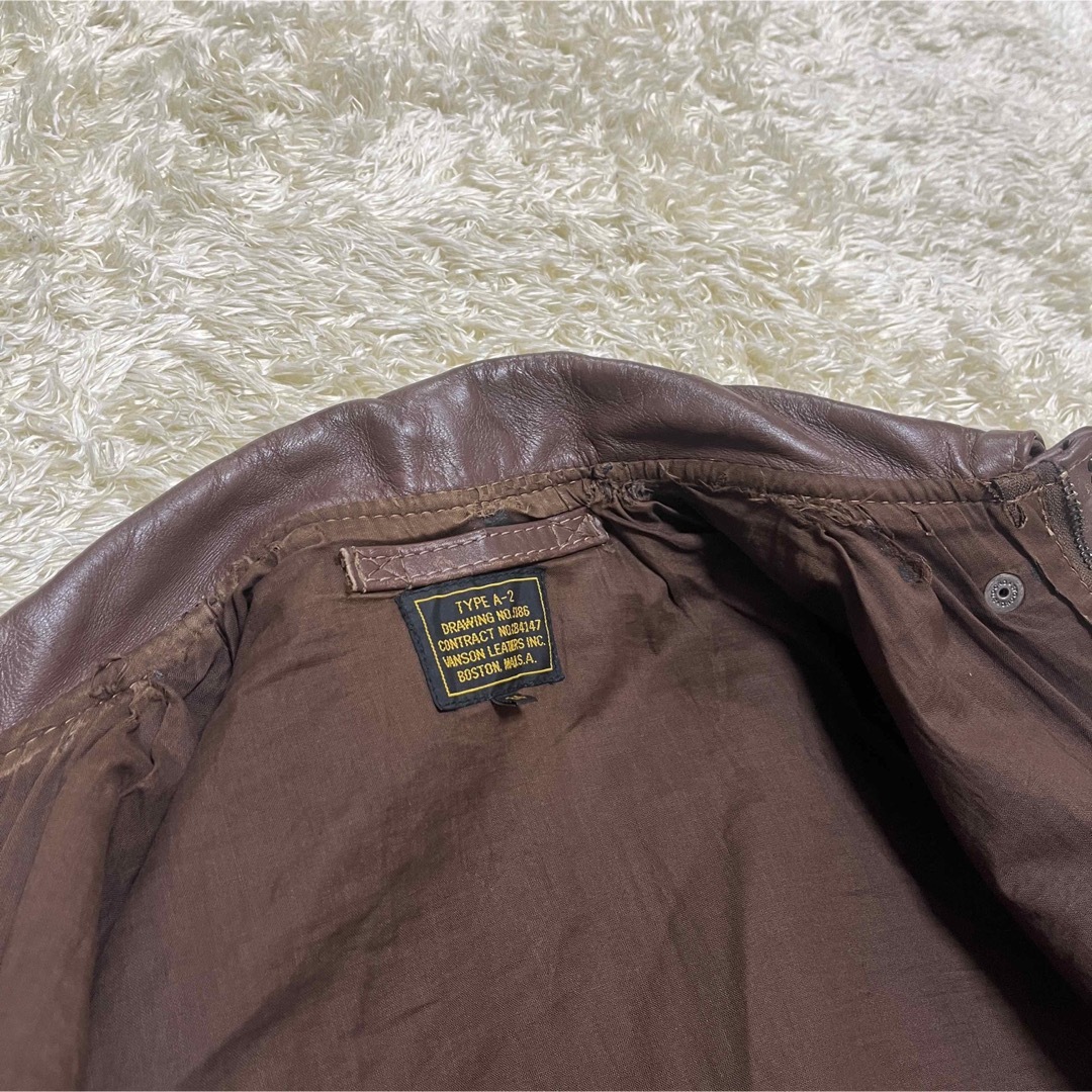 VANSON - VANSON バンソン 本革 レザー A-2 フライトジャケット VANSON - VANSON バンソン 本革 レザー A-2 フライトジャケット