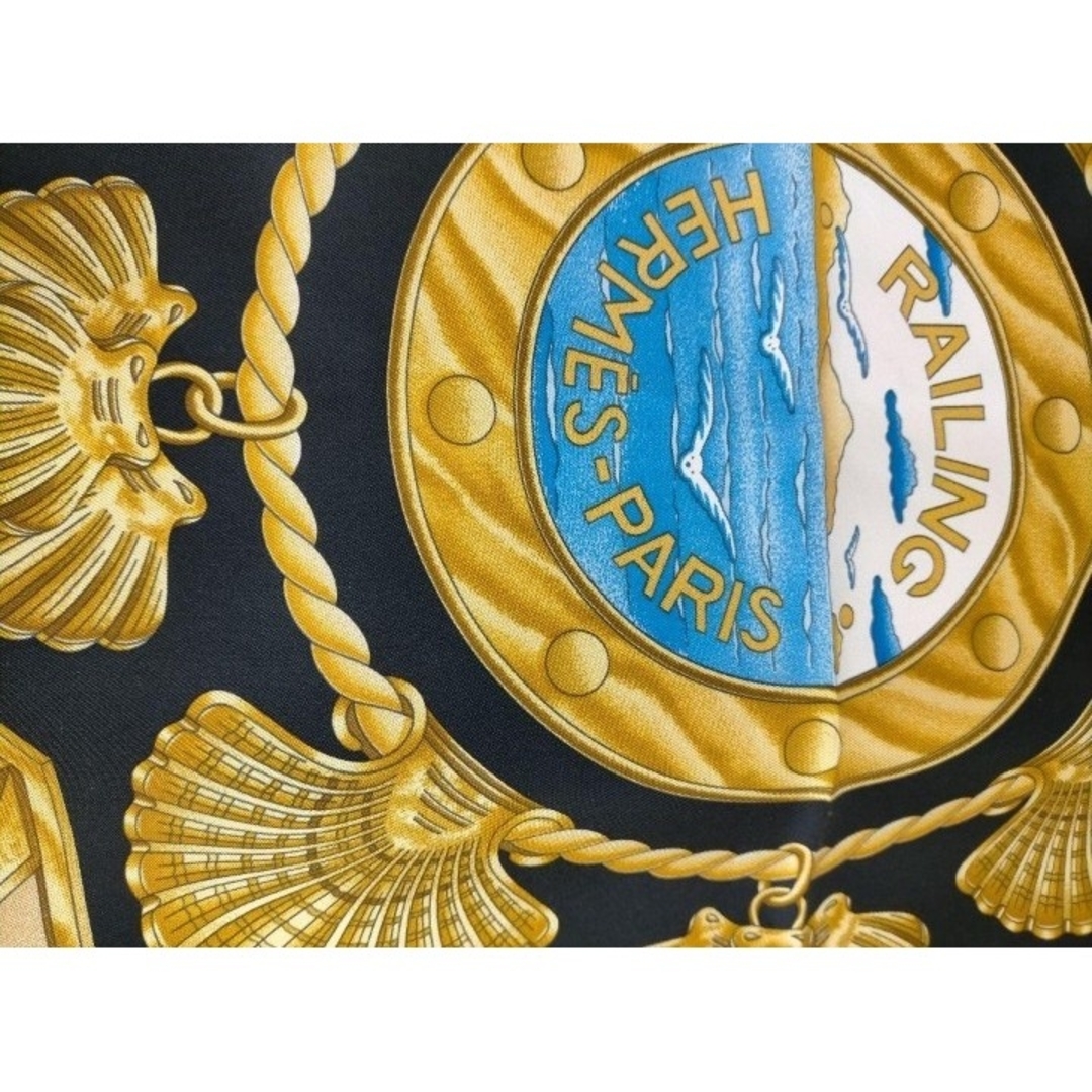 HERMES 海洋テーマ シルクスカーフ HERMES 海洋テーマ シルクスカーフ HERMÈS シルクスカーフ 海洋テーマ