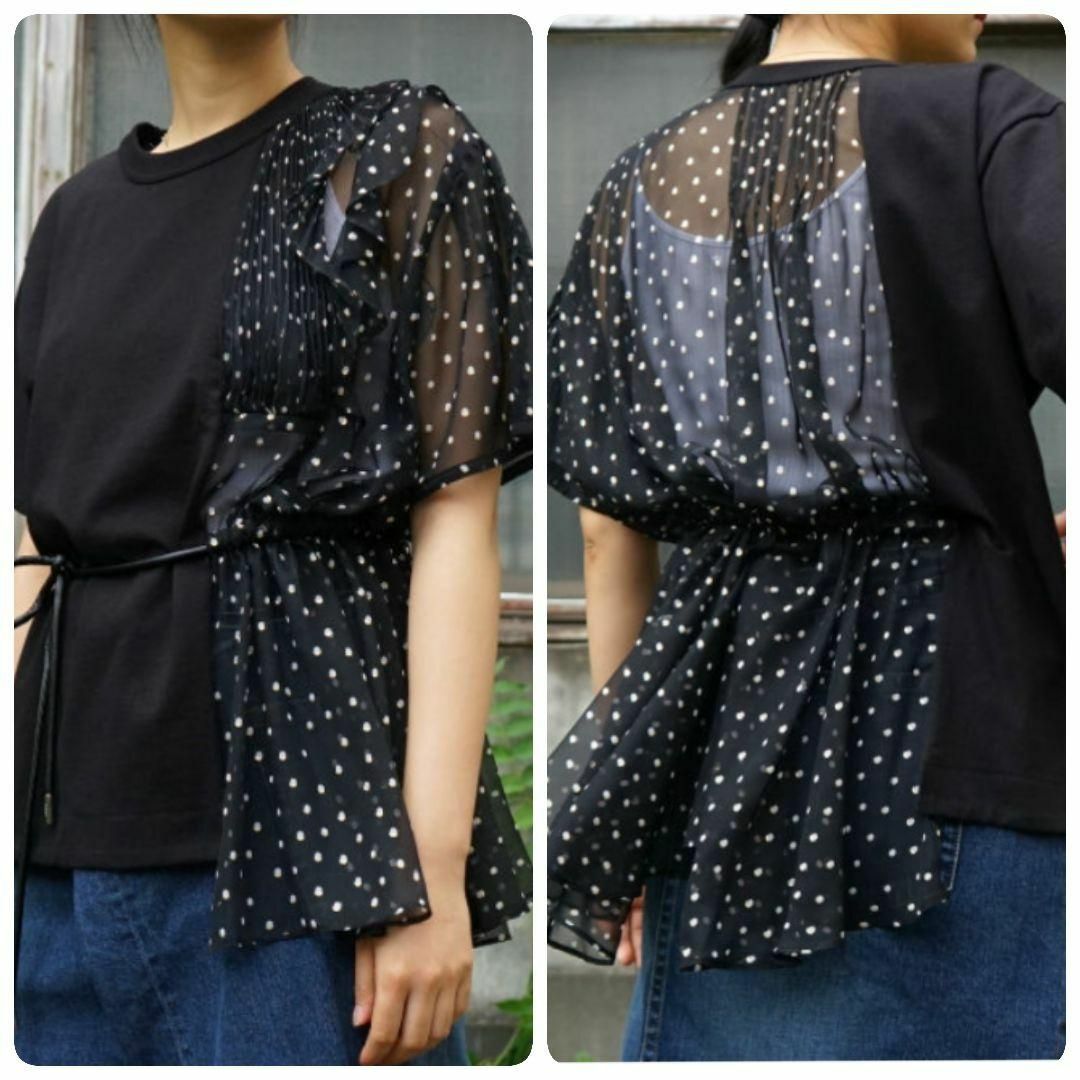サカイ Polka Dot T-Shirt ドット シースルー ドッキング 2 サカイ Polka Dot T-Shirt ドット シースルー ドッキング 2