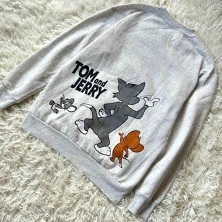 TOM and JERRY トレーナー スウェット プリント グレー Lサイズ(スウェット)