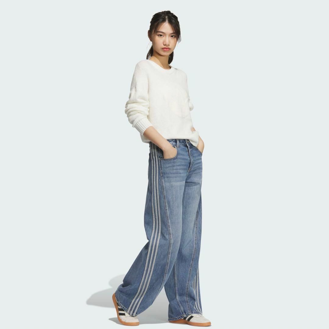 adidas - 【海外限定】adidas ルーズデニム ミディアムブルー L adidas - 【海外限定】adidas ルーズデニム ミディアムブルー L