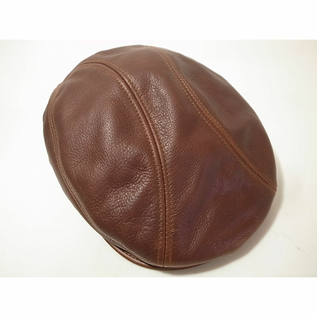 NEW YORK HAT - USA製Vintage Leather 1900ビンテージ加工 新品S/M 革製