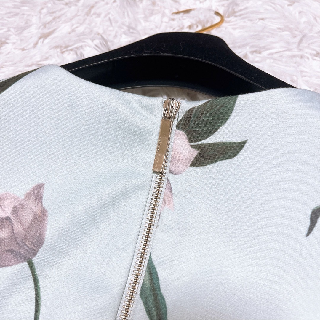 テッドベーカー ワンピース 花柄 ロング 半袖 グリーン TED BAKER
