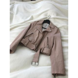 アクネ(ACNE)のお値下げ♡12万⇨9万8000円アクネACNE♡ピンクベージュライダース(ライダースジャケット)