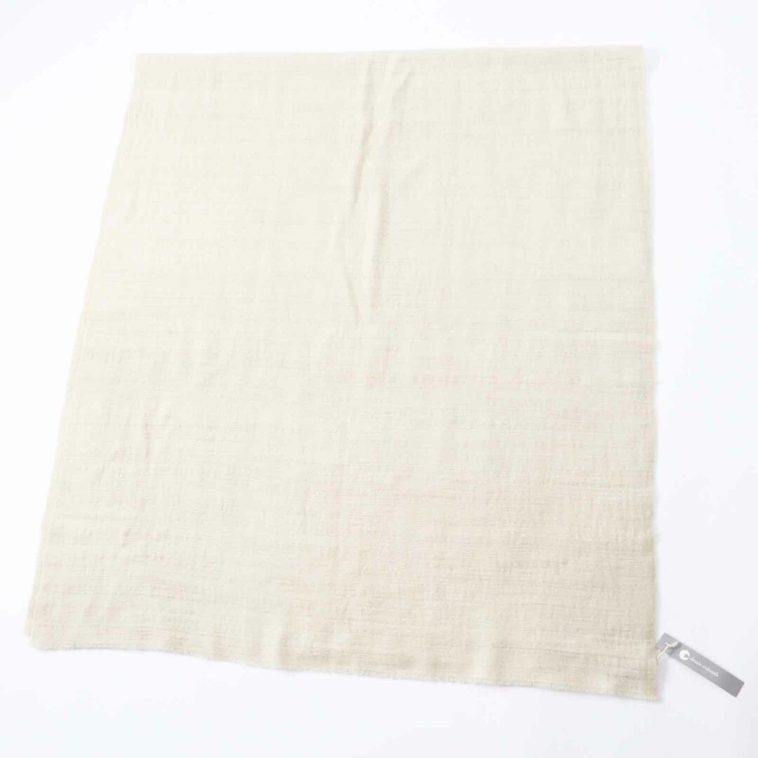 未使用品◎denis colomb デニス コロン カシミヤ100％ ストール／マフラー／ショール ベージュ ネパール製 正規品 レディース