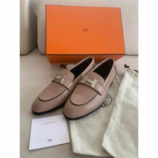 HERMES - HERMES エルメス Hロゴ カーフレザー ローファー 革靴 HERMES - HERMES エルメス Hロゴ カーフレザー ローファー 革靴