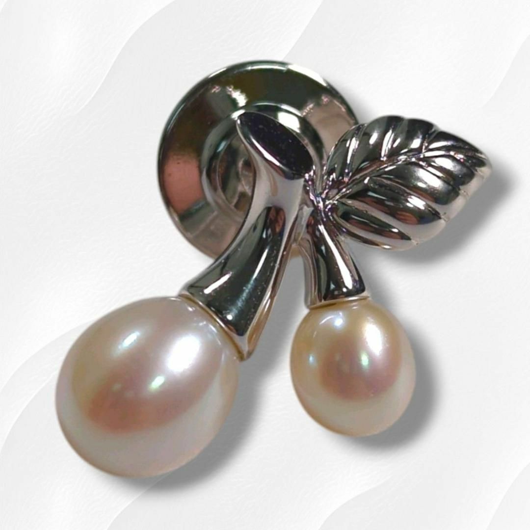 MIKIMOTO ミキモト パール 真珠 チェリー ピンブローチ ネクタイピン MIKIMOTO ミキモト パール 真珠 チェリー ピンブローチ ネクタイピン