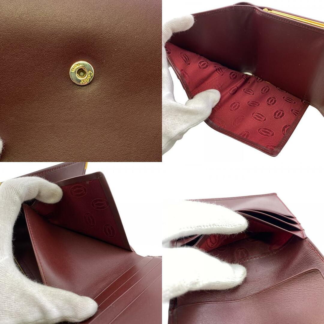 Cartier - カルティエ CARTIER 三つ折り財布 ワインレッドの通販 Cartier - カルティエ CARTIER 三つ折り財布 ワインレッドの通販