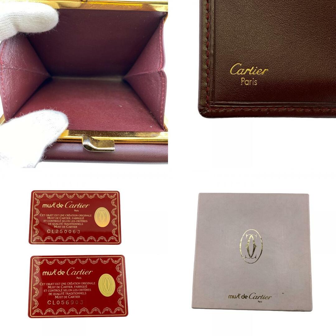 Cartier - カルティエ CARTIER 三つ折り財布 ワインレッドの通販 Cartier - カルティエ CARTIER 三つ折り財布 ワインレッドの通販