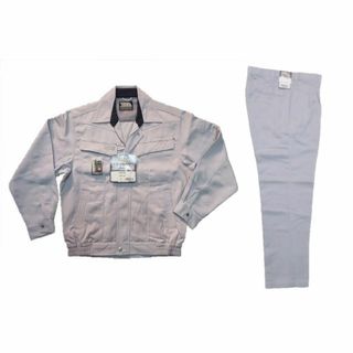 トライチ(寅壱)の上下組 寅壱 3190 ブルゾン LL スラックス W100 1組 37.シルバ(テーラードジャケット)