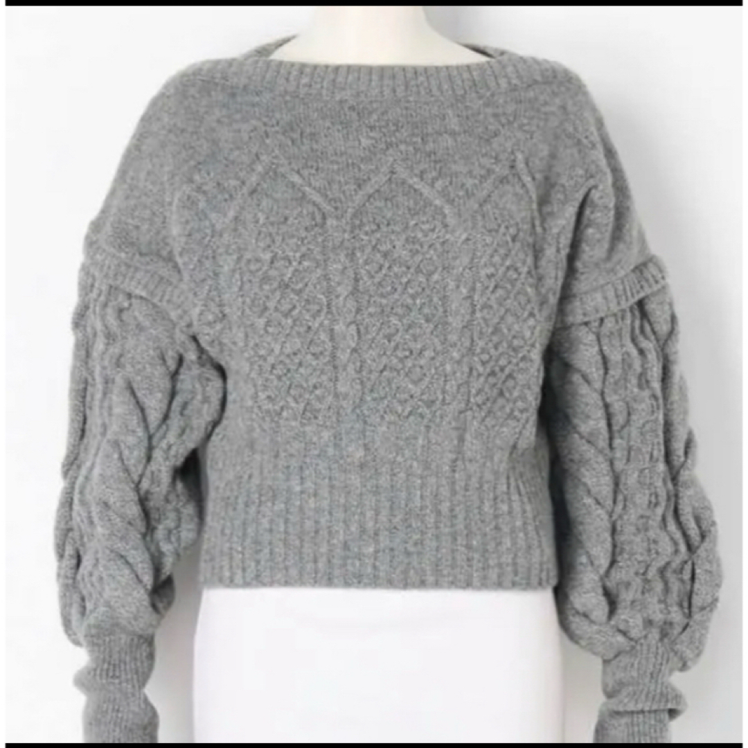 fur fur(ファーファー)のファーファー 立体ケーブルセーター レディースのトップス(ニット/セーター)の商品写真