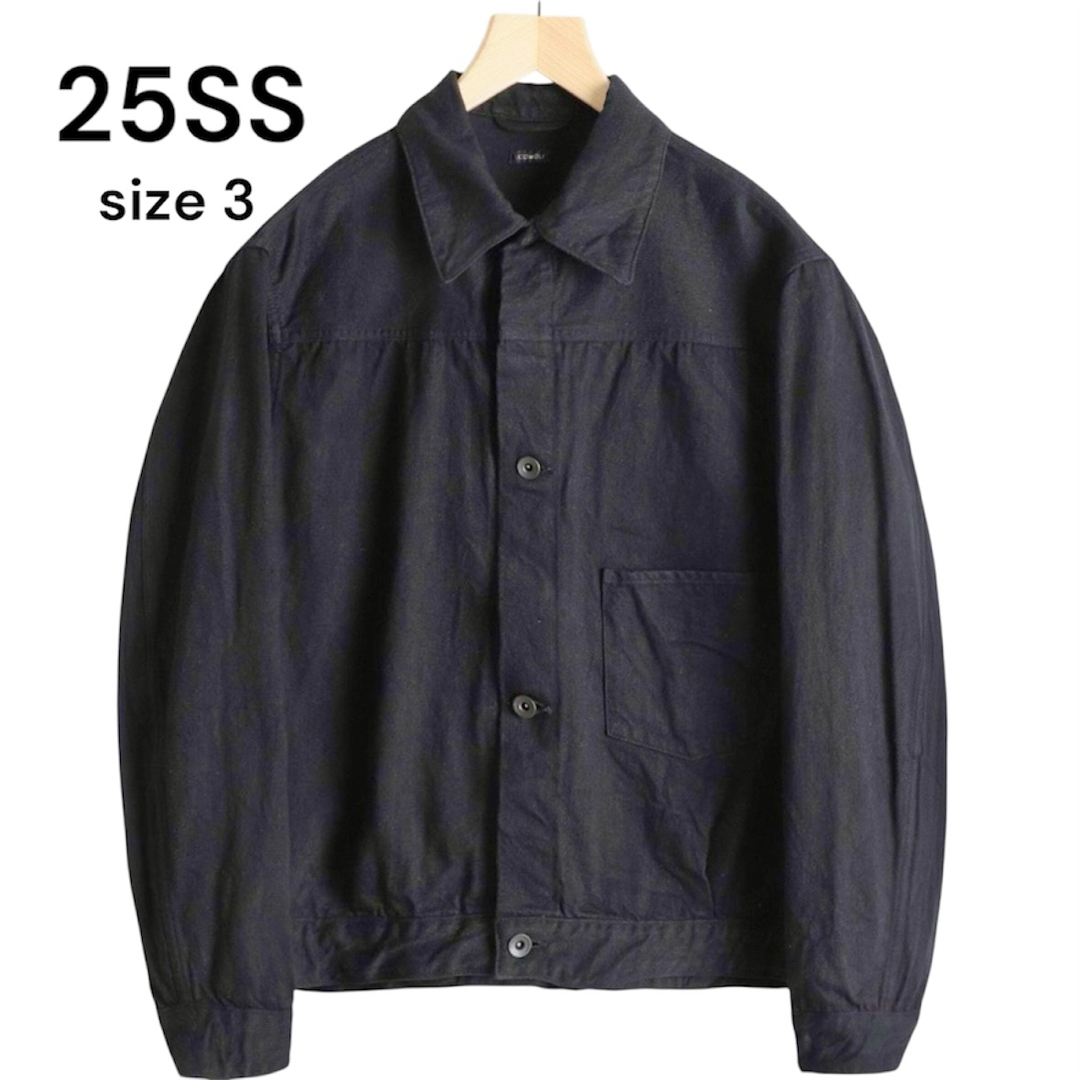 COMOLI - COMOLI デニム ジャケット BLACK 25SS size3の通販 by COMOLI - COMOLI デニム ジャケット BLACK 25SS size3の通販 by