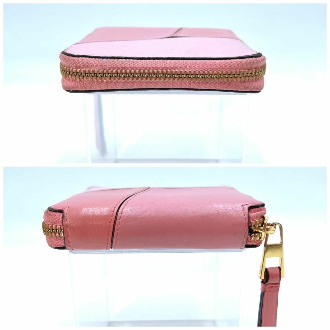 LOEWE ロエベコンパクトウォレット パズル ピンク ラウンドジップ LOEWE ロエベコンパクトウォレット パズル ピンク ラウンドジップ