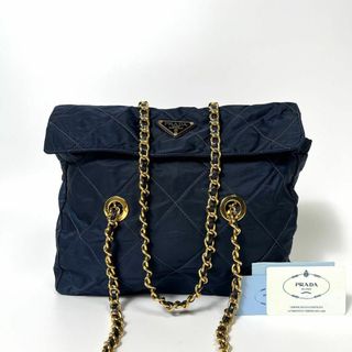 PRADA - PRADA プラダ キルティング ダブルチェーン ショルダー PRADA - PRADA プラダ キルティング ダブルチェーン ショルダー