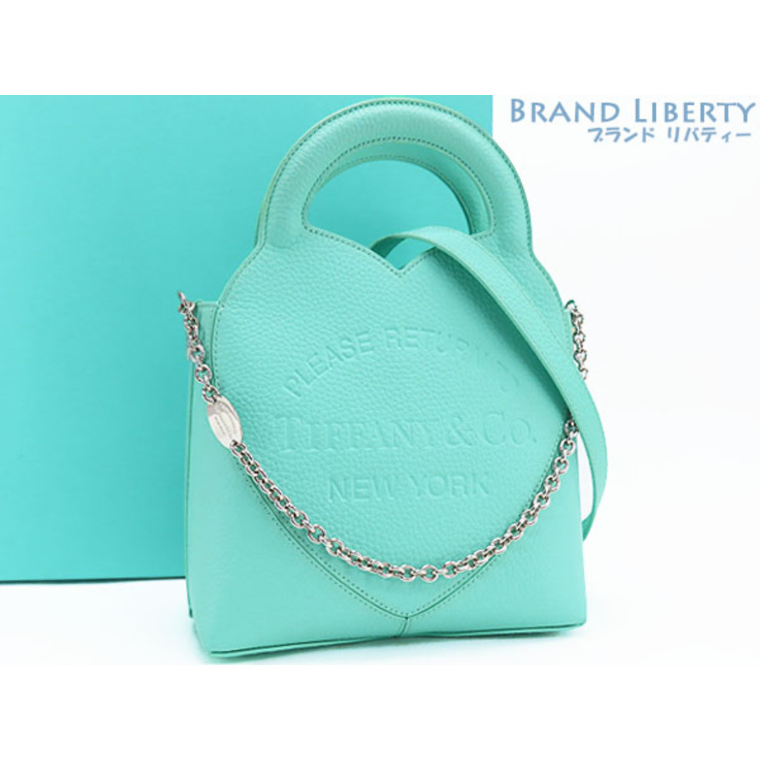 Tiffany & Co. - ほぼ新品 ティファニー リターン トゥ ティファニー ハート ミニ トート バッグ 2WAY ハンドバッグ 斜め掛け ショルダーバッグ