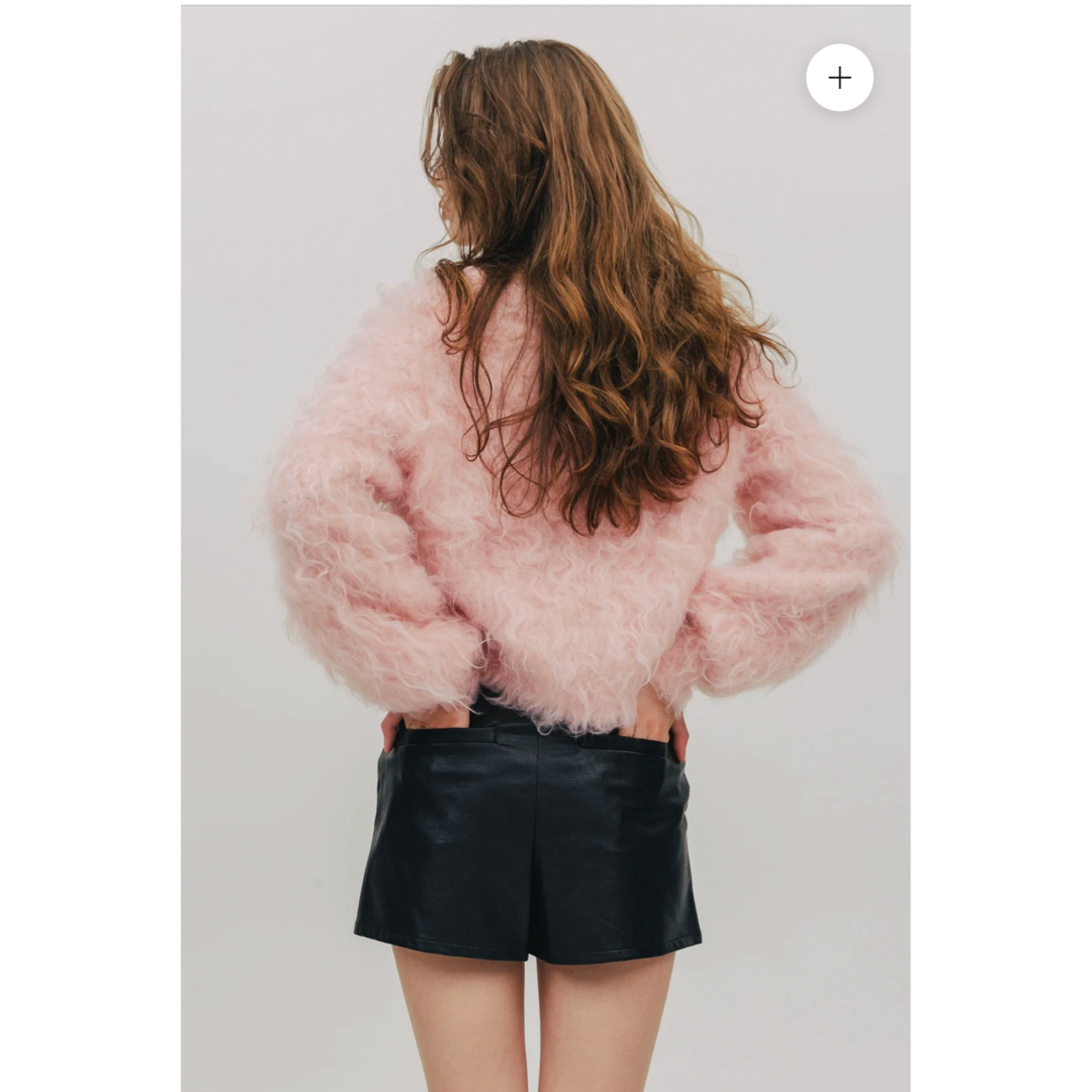 The toe WESTMINSTER SHAGGY CARDIGAN pink The toe WESTMINSTER SHAGGY CARDIGAN pink