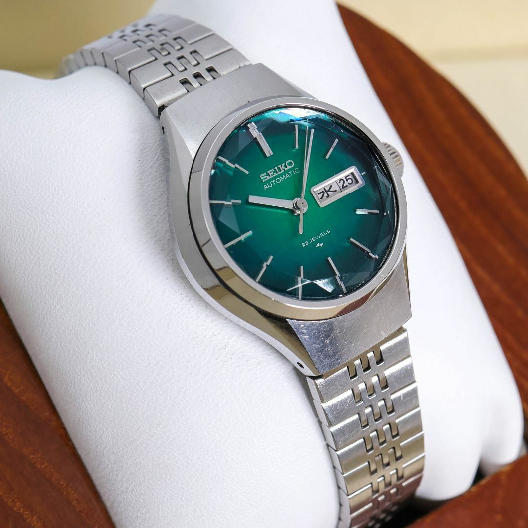 SEIKO - 稼働 SEIKO 腕時計 機械式 デイデイト カットガラス SEIKO - 稼働 SEIKO 腕時計 機械式 デイデイト カットガラス